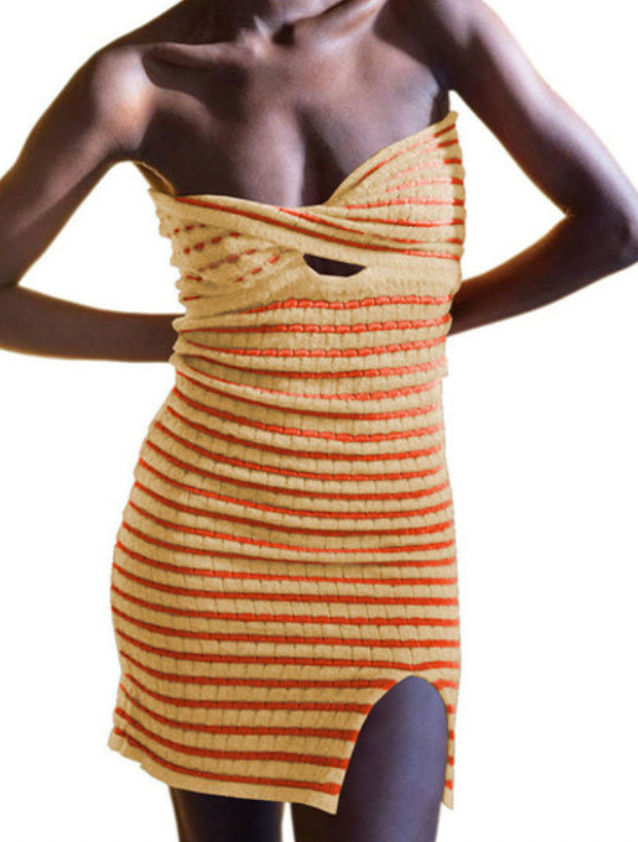 Knit Twisted Tube Dress