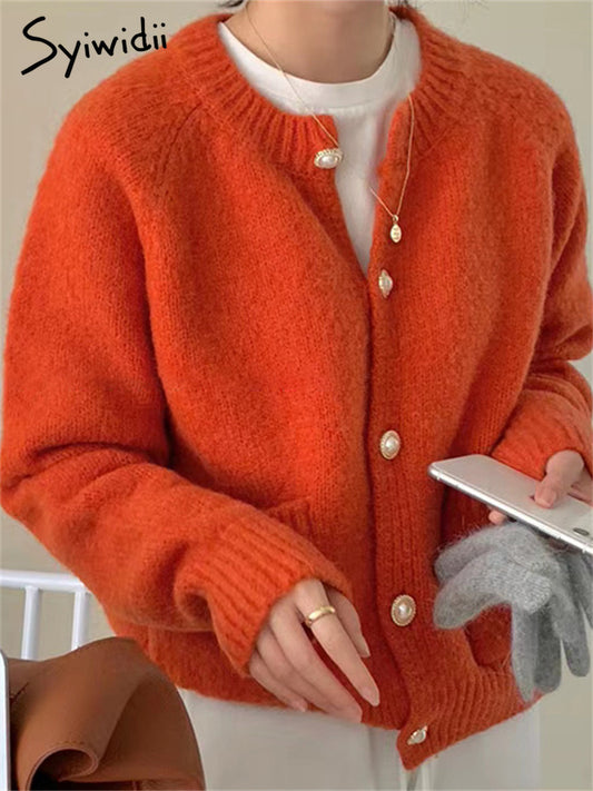 Button Up Wool Knit Sweater