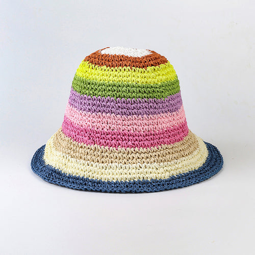 Striped Weave Bucket Hat